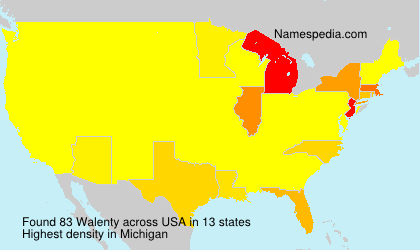 Surname Walenty in USA Surname Walenty in USA