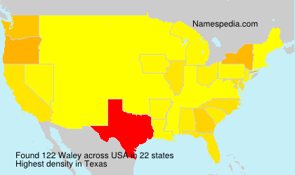 Surname Waley in USA Surname Waley in USA