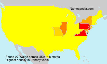 Surname Walge in USA Surname Walge in USA