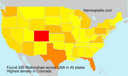 Surname Walkinshaw in USA Surname Walkinshaw in USA