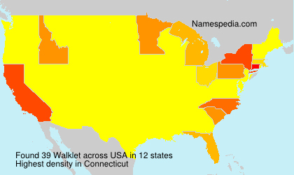 Surname Walklet in USA Surname Walklet in USA
