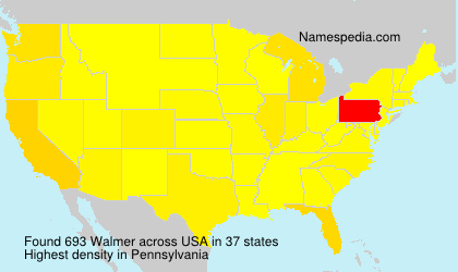 Surname Walmer in USA