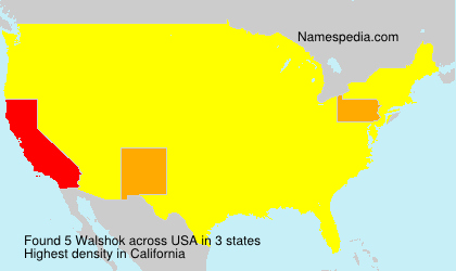 Surname Walshok in USA Surname Walshok in USA