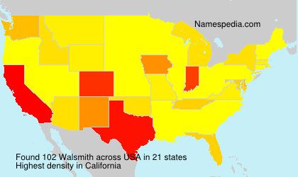 Surname Walsmith in USA Surname Walsmith in USA
