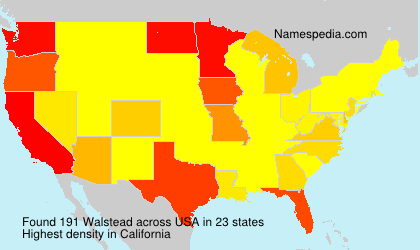 Surname Walstead in USA Surname Walstead in USA