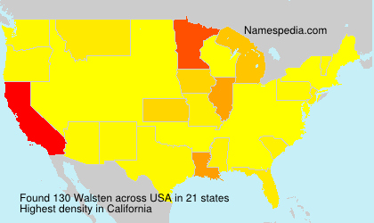 Surname Walsten in USA Surname Walsten in USA