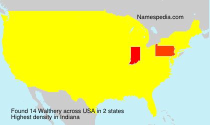 Surname Walthery in USA Surname Walthery in USA