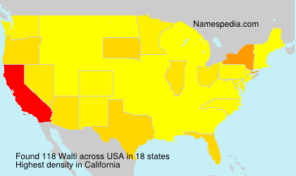 Surname Walti in USA Surname Walti in USA