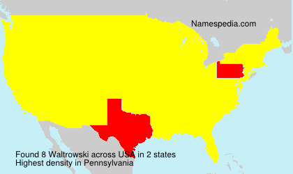 Surname Waltrowski in USA