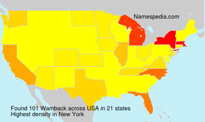 Surname Wamback in USA Surname Wamback in USA