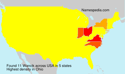 Surname Wancik in USA Surname Wancik in USA