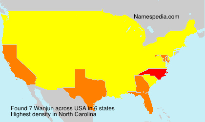 Surname Wanjun in USA Surname Wanjun in USA