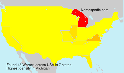 Surname Warack in USA Surname Warack in USA