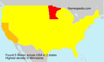 Surname Warec in USA Surname Warec in USA