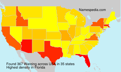 Surname Wareing in USA Surname Wareing in USA
