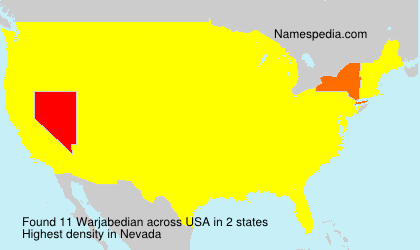 Surname Warjabedian in USA Surname Warjabedian in USA