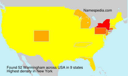 Surname Warmingham in USA Surname Warmingham in USA