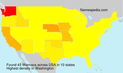 Surname Warnaca in USA