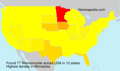Surname Warnemunde in USA Surname Warnemunde in USA