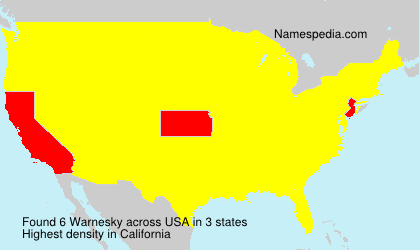 Surname Warnesky in USA Surname Warnesky in USA