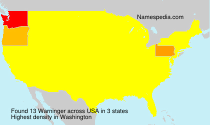 Surname Warninger in USA Surname Warninger in USA