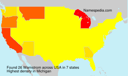 Surname Warnstrom in USA Surname Warnstrom in USA