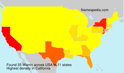Surname Warrin in USA Surname Warrin in USA