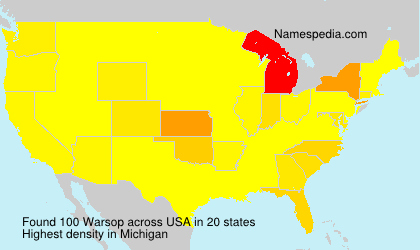 Surname Warsop in USA Surname Warsop in USA