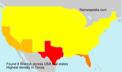 Surname Warzyk in USA Surname Warzyk in USA