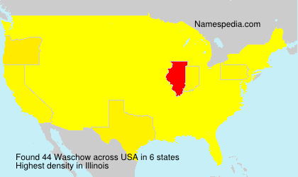 Surname Waschow in USA Surname Waschow in USA