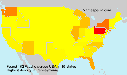 Surname Washo in USA Surname Washo in USA