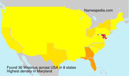 Surname Wasmus in USA Surname Wasmus in USA