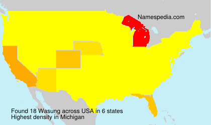 Surname Wasung in USA