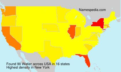 Surname Watier in USA Surname Watier in USA