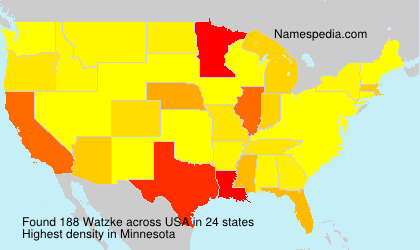 Surname Watzke in USA Surname Watzke in USA