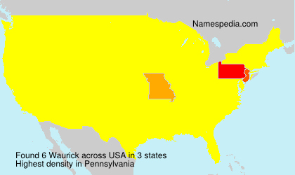 Surname Waurick in USA