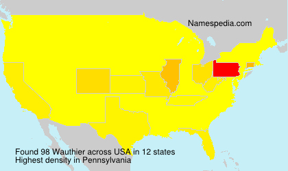Surname Wauthier in USA Surname Wauthier in USA