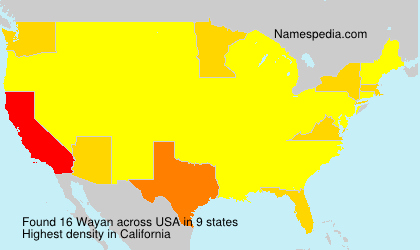 Surname Wayan in USA Surname Wayan in USA