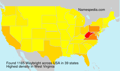 Surname Waybright in USA Surname Waybright in USA