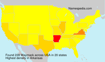 Surname Waymack in USA Surname Waymack in USA