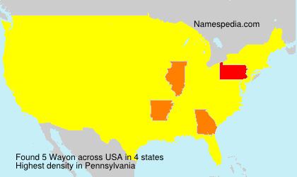 Surname Wayon in USA Surname Wayon in USA