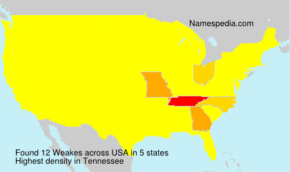 Surname Weakes in USA Surname Weakes in USA