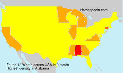 Surname Weath in USA Surname Weath in USA