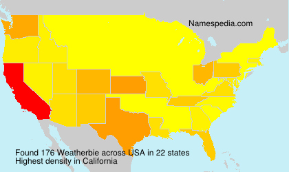 Surname Weatherbie in USA Surname Weatherbie in USA