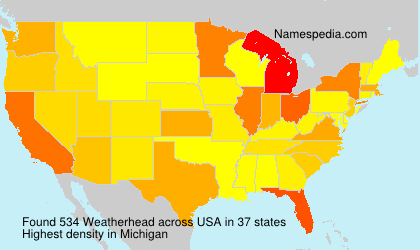Surname Weatherhead in USA Surname Weatherhead in USA