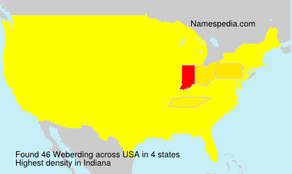 Surname Weberding in USA Surname Weberding in USA