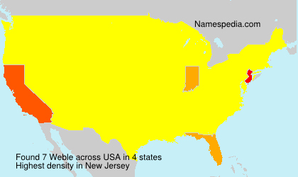 Surname Weble in USA