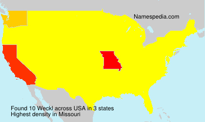 Surname Weckl in USA Surname Weckl in USA