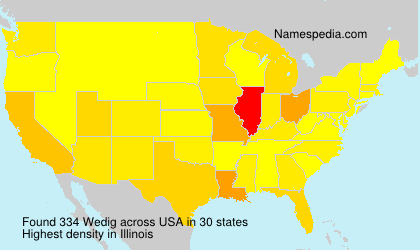 Surname Wedig in USA