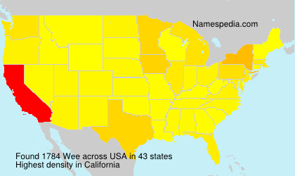 Surname Wee in USA Surname Wee in USA